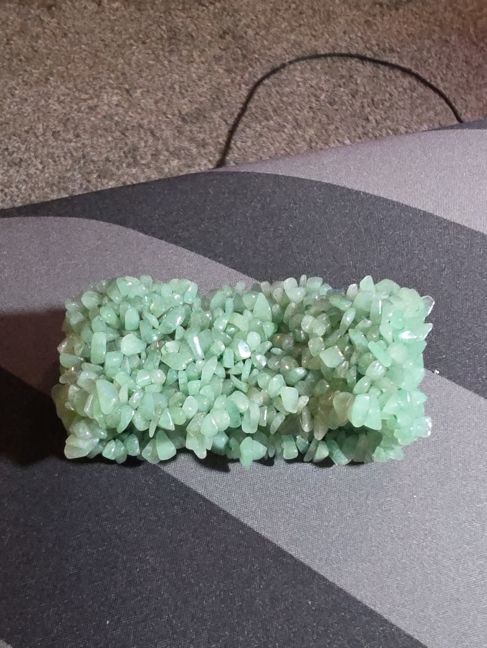 Mint Green Crystal Chip Stretch Bracelet - Women's Accessory